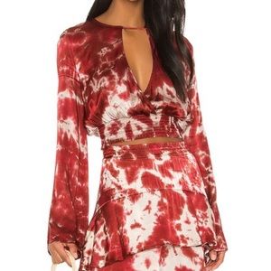 NWOT Blue life Claudia Keyhole Blouse Rust Small